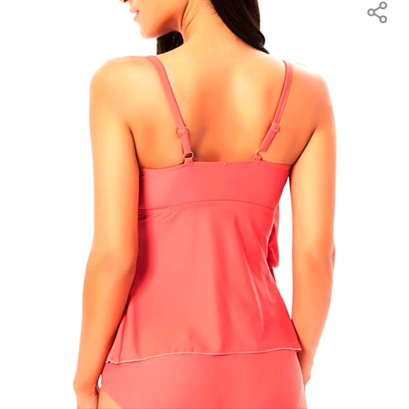 NWT **Black** Plus Sized Two Piece Tankini Swimsuit - Size Medium - Picture 5 of 7